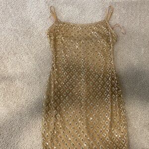 Fashion Nova Gold Mini Dress